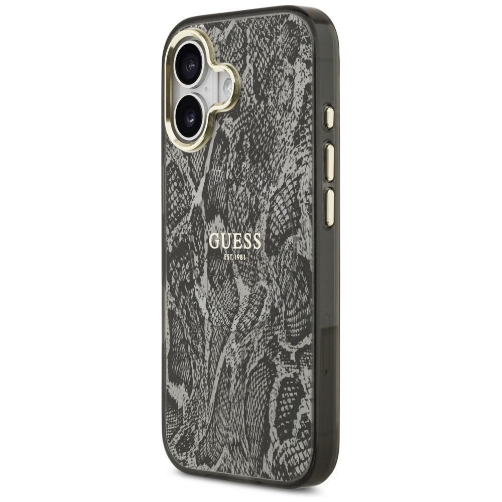 Θήκη MagSafe για Apple iPhone 17, Guess, Python Pattern, Μαύρη