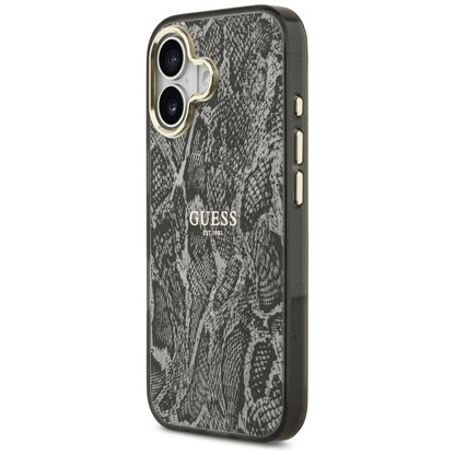 Θήκη MagSafe για Apple iPhone 17, Guess, Python Pattern, Μαύρη