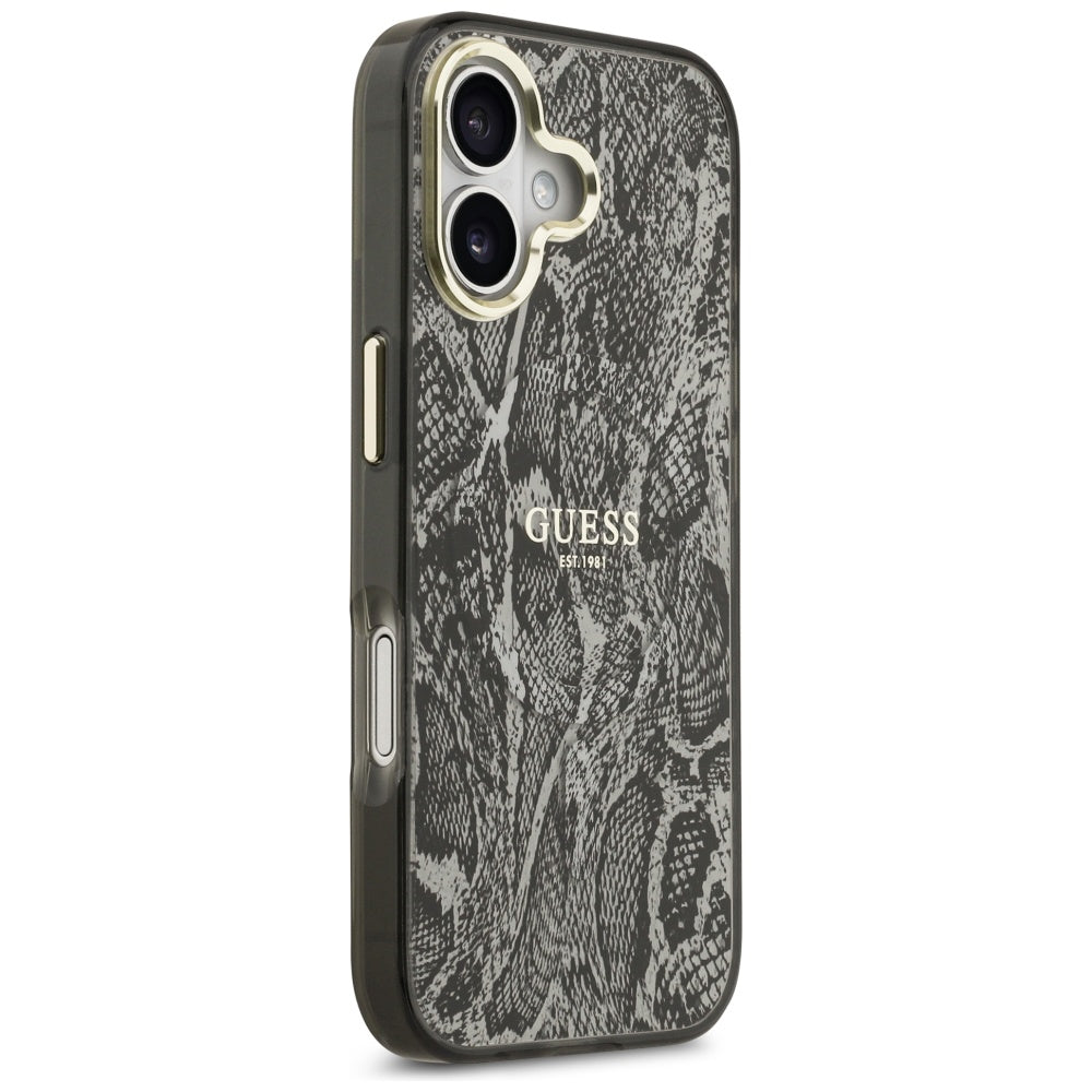 Θήκη MagSafe για Apple iPhone 17, Guess, Python Pattern, Μαύρη