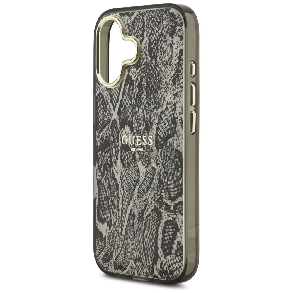 Θήκη MagSafe για Apple iPhone 17, Guess, Python Pattern, Μαύρη