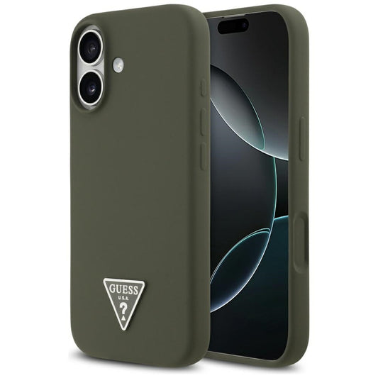 Θήκη MagSafe για Apple iPhone 17, Guess, Triangle Logo, Χακί
