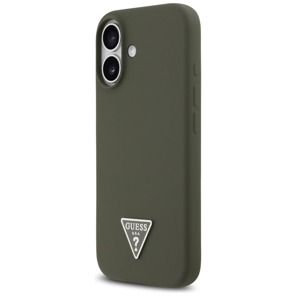 Θήκη MagSafe για Apple iPhone 17, Guess, Triangle Logo, Χακί