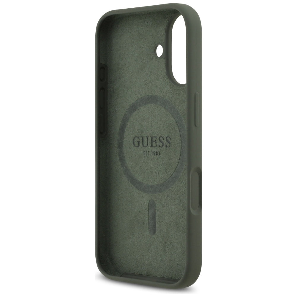 Θήκη MagSafe για Apple iPhone 17, Guess, Triangle Logo, Χακί