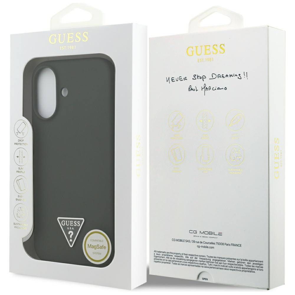 Θήκη MagSafe για Apple iPhone 17, Guess, Triangle Logo, Χακί