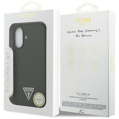 Θήκη MagSafe για Apple iPhone 17, Guess, Triangle Logo, Χακί