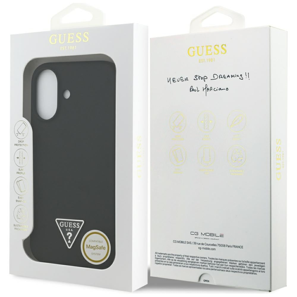Θήκη MagSafe για Apple iPhone 17, Guess, Triangle Logo, Μαύρη