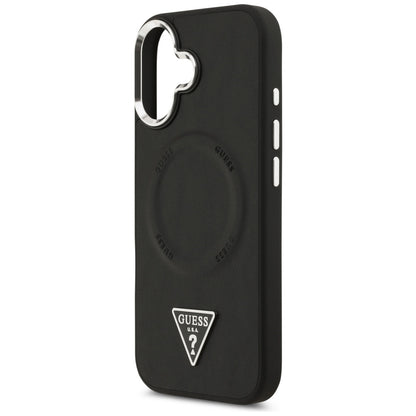MagSafe Case for Apple iPhone 17, Guess, Triangle Logo, Black Silver
