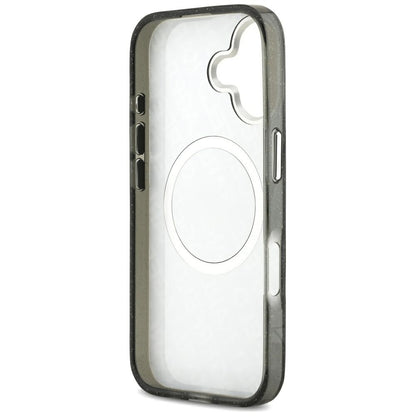 Θήκη MagSafe για Apple iPhone 17, Karl Lagerfeld, Glitter Karl & Choupette Head, Μαύρη