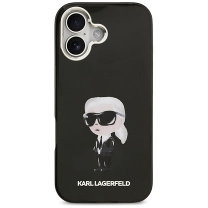 MagSafe Case for Apple iPhone 17, Karl Lagerfeld, IML Aquarelle Karl Ikonik, Black