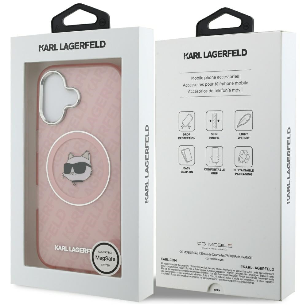 Θήκη MagSafe για Apple iPhone 17, Karl Lagerfeld, IML Choupette`s Head, Ροζ