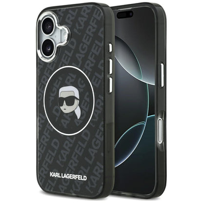 Θήκη MagSafe για Apple iPhone 17, Karl Lagerfeld, IML Karl`s Head, Μαύρη