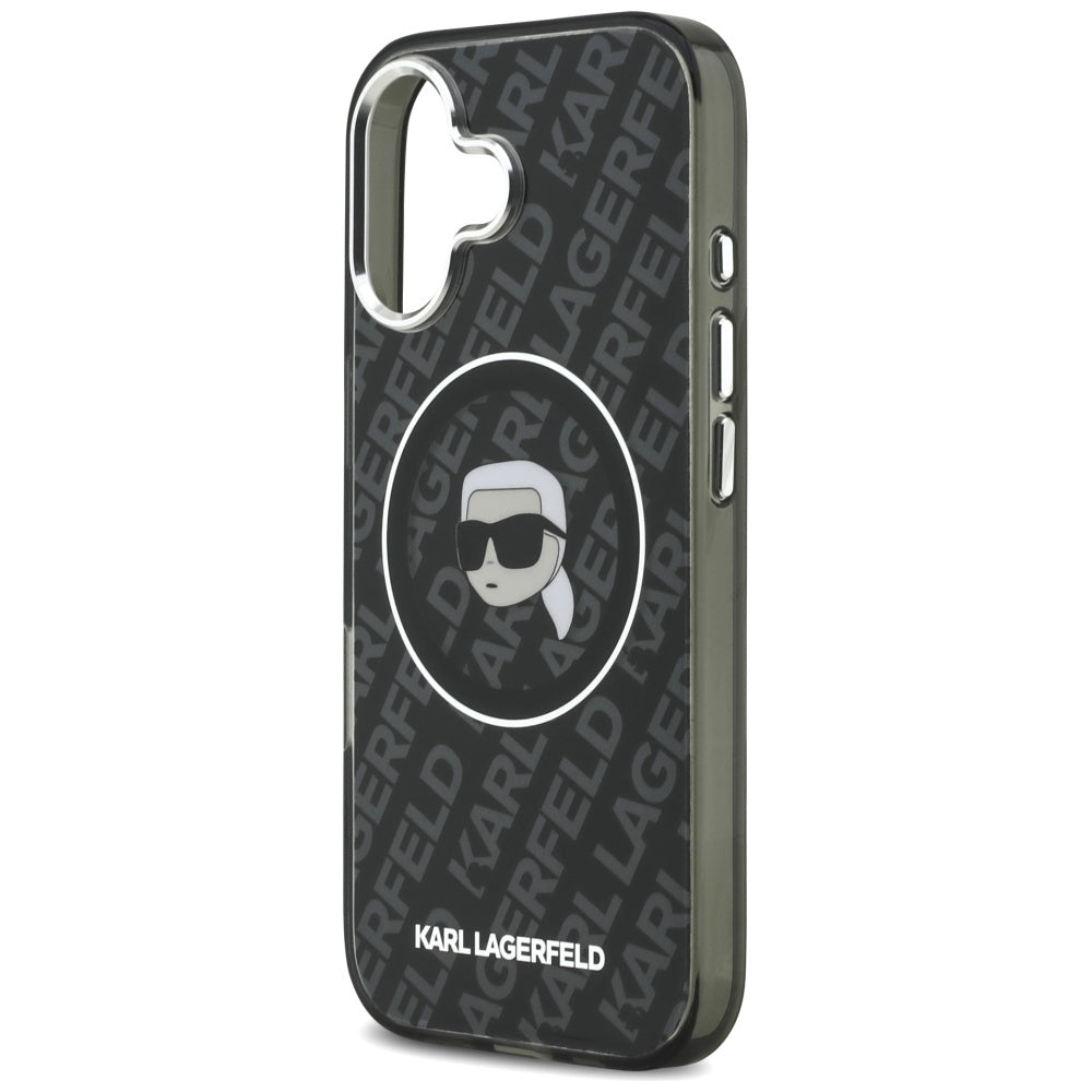 Θήκη MagSafe για Apple iPhone 17, Karl Lagerfeld, IML Karl`s Head, Μαύρη