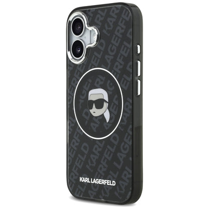 Θήκη MagSafe για Apple iPhone 17, Karl Lagerfeld, IML Karl`s Head, Μαύρη