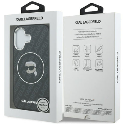 Θήκη MagSafe για Apple iPhone 17, Karl Lagerfeld, IML Karl`s Head, Μαύρη
