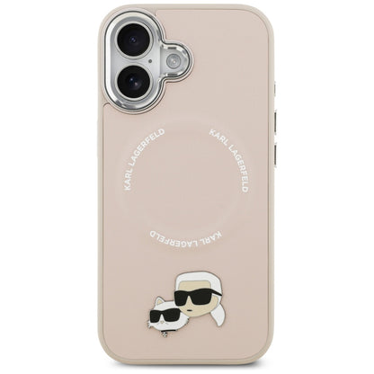 MagSafe Case for Apple iPhone 17, Karl Lagerfeld, Karl & Choupette Pins, Pink
