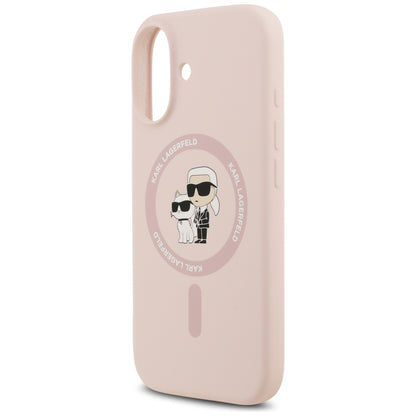 Θήκη MagSafe για Apple iPhone 17, Karl Lagerfeld, Ring Karl & Choupette, Ροζ