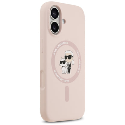 Θήκη MagSafe για Apple iPhone 17, Karl Lagerfeld, Ring Karl & Choupette, Ροζ