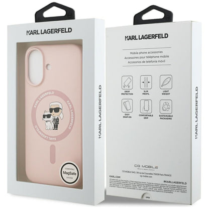 Θήκη MagSafe για Apple iPhone 17, Karl Lagerfeld, Ring Karl & Choupette, Ροζ