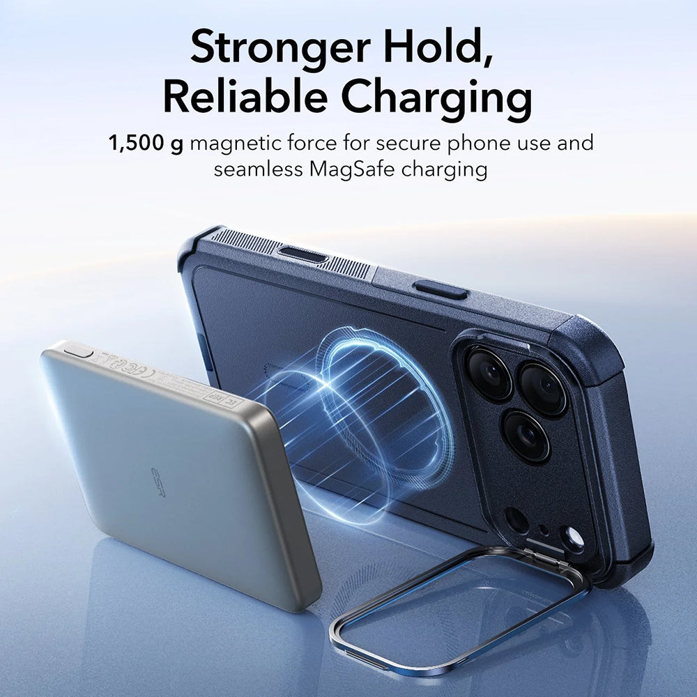 Θήκη MagSafe για Apple iPhone 17 Pro, ESR, Cyber Armor Kickstand, Μπλε