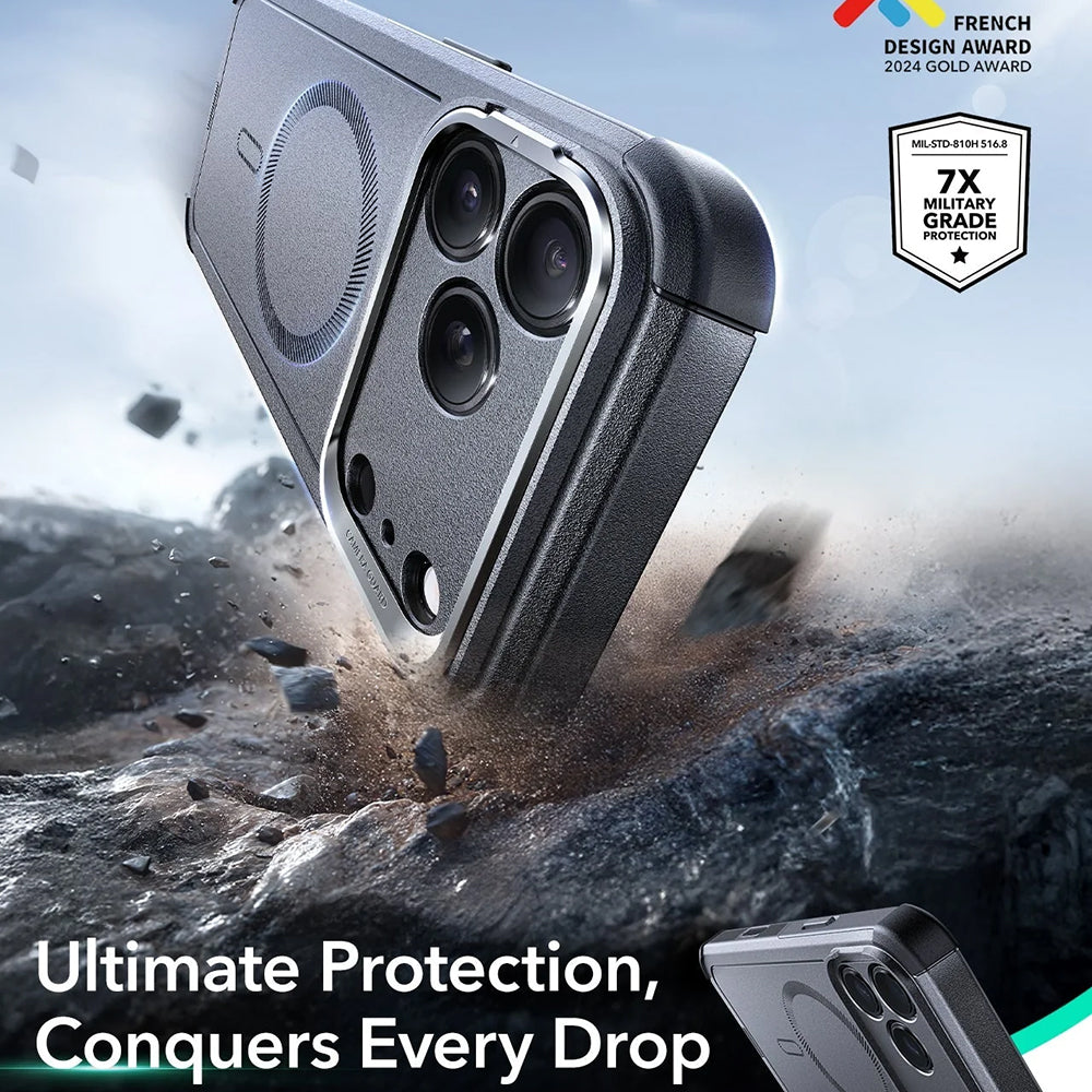 Θήκη MagSafe για Apple iPhone 17 Pro, ESR, Cyber Armor Kickstand, Γκρι