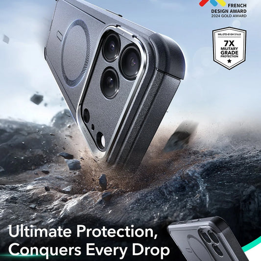 Θήκη MagSafe για Apple iPhone 17 Pro, ESR, Cyber Armor Kickstand, Γκρι