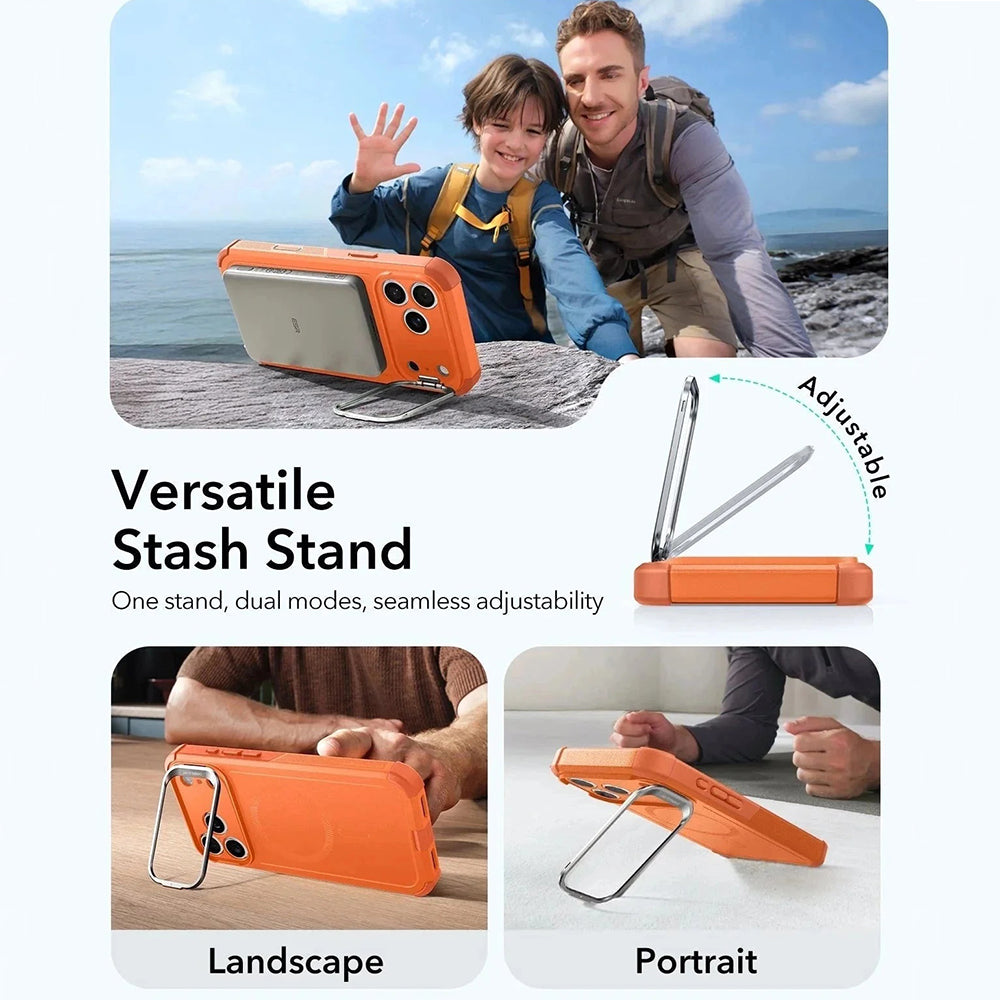 Θήκη MagSafe για Apple iPhone 17 Pro, ESR, Cyber Armor Kickstand, Πορτοκαλί