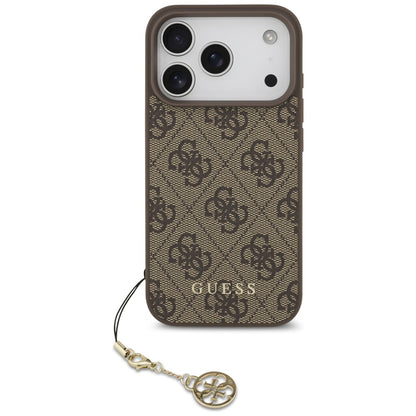 Θήκη MagSafe για Apple iPhone 17 Pro, Guess, 4G Charm Cradle, Καφέ