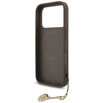 Θήκη MagSafe για Apple iPhone 17 Pro, Guess, 4G Charm Cradle, Καφέ