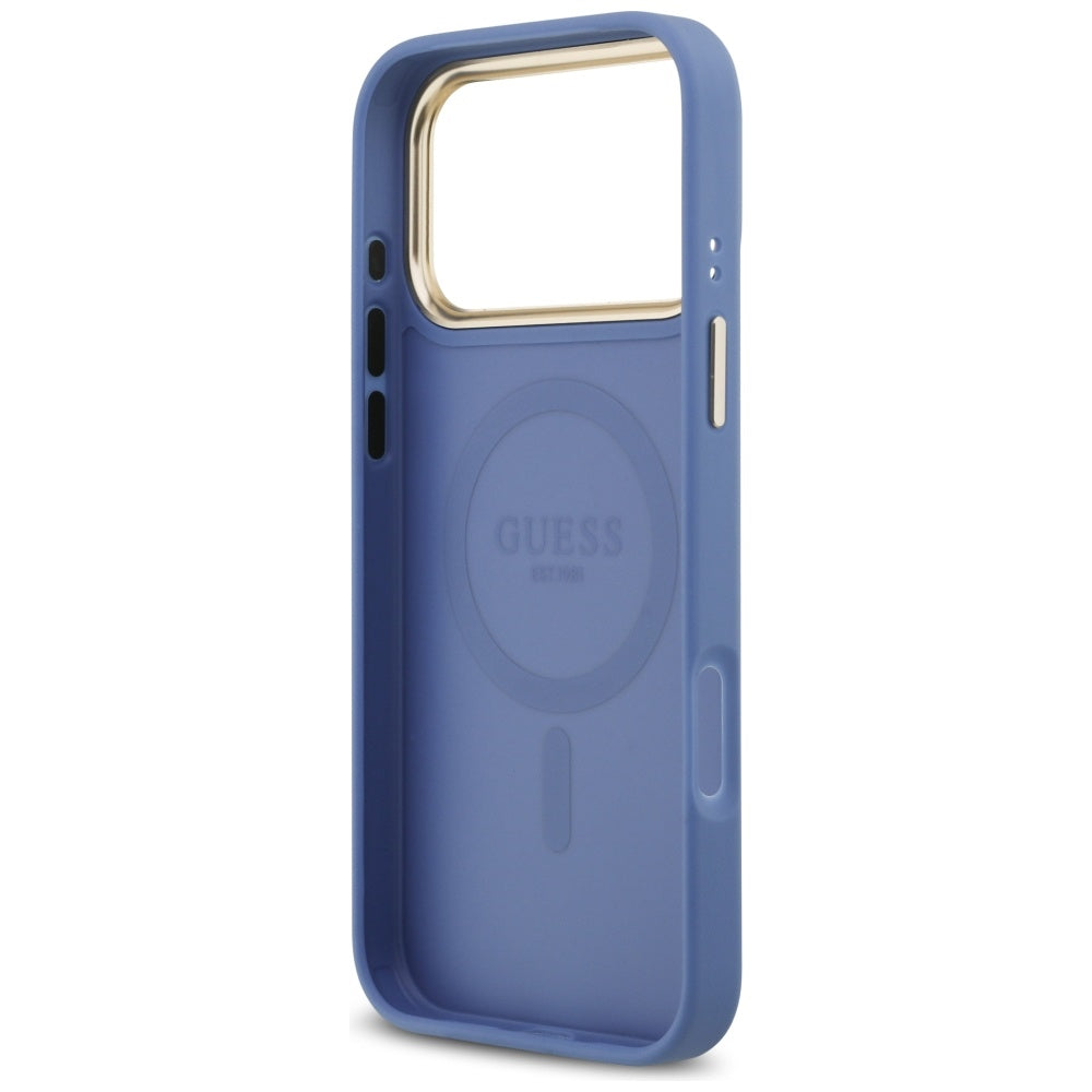 MagSafe Case for Apple iPhone 17 Pro, Guess, 4G Classic, Blue