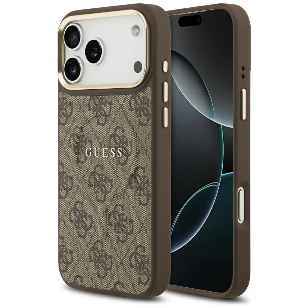Θήκη MagSafe για Apple iPhone 17 Pro, Guess, 4G Classic, Καφέ
