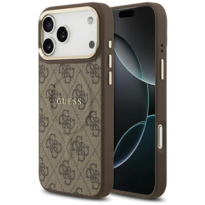 Θήκη MagSafe για Apple iPhone 17 Pro, Guess, 4G Classic, Καφέ