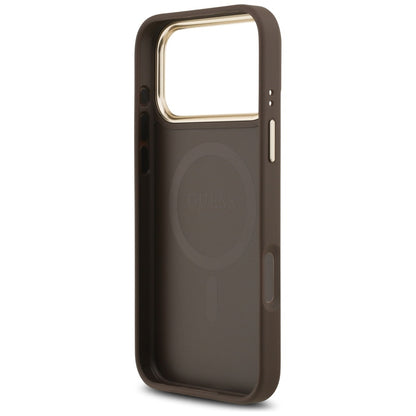 Θήκη MagSafe για Apple iPhone 17 Pro, Guess, 4G Classic, Καφέ
