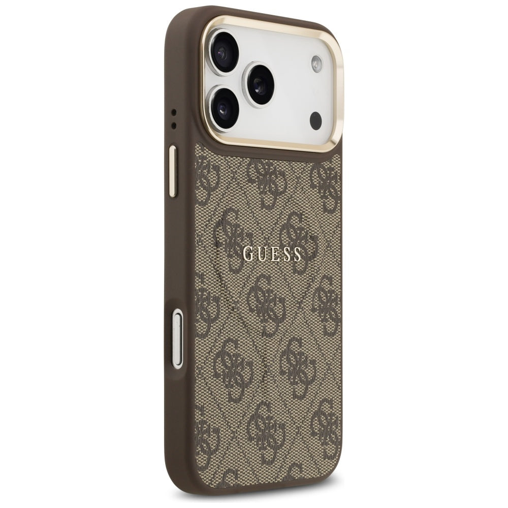 Θήκη MagSafe για Apple iPhone 17 Pro, Guess, 4G Classic, Καφέ