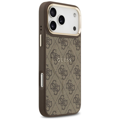 Θήκη MagSafe για Apple iPhone 17 Pro, Guess, 4G Classic, Καφέ