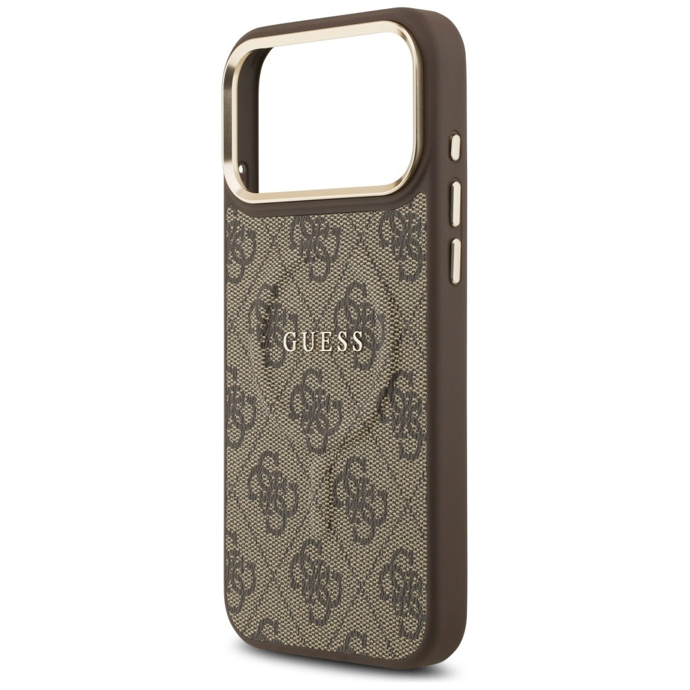 Θήκη MagSafe για Apple iPhone 17 Pro, Guess, 4G Classic, Καφέ