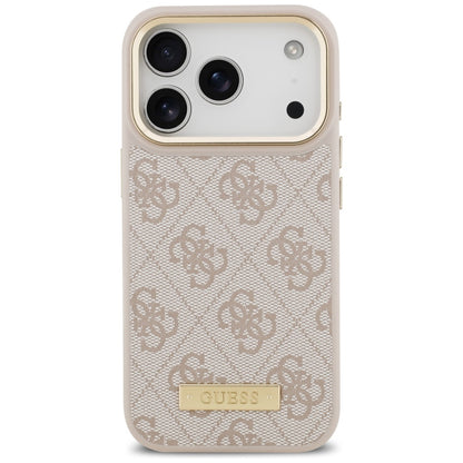 Θήκη MagSafe για Apple iPhone 17 Pro, Guess, 4G Logo Plate, Ροζ