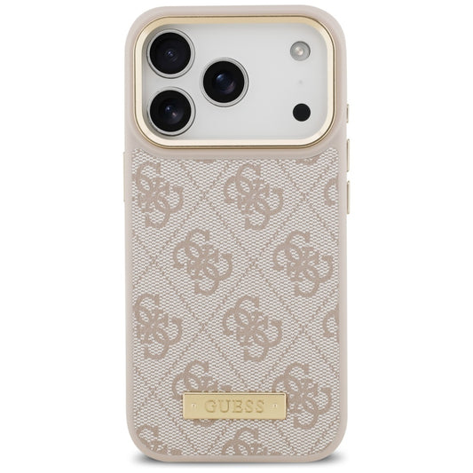 Θήκη MagSafe για Apple iPhone 17 Pro, Guess, 4G Logo Plate, Ροζ