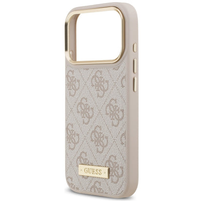 Θήκη MagSafe για Apple iPhone 17 Pro, Guess, 4G Logo Plate, Ροζ