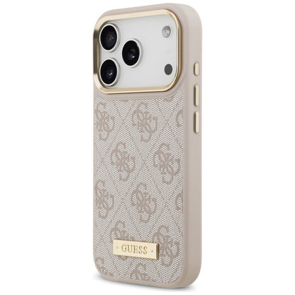 Θήκη MagSafe για Apple iPhone 17 Pro, Guess, 4G Logo Plate, Ροζ