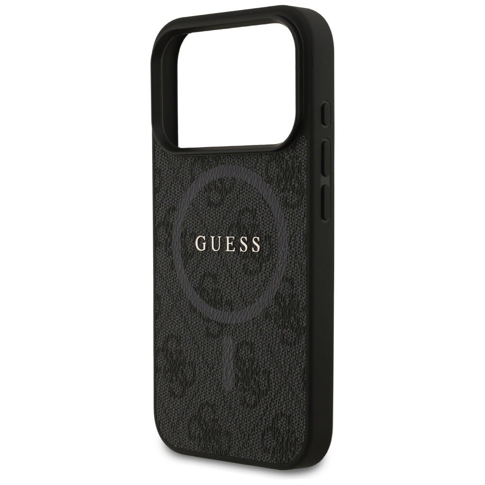 MagSafe Case for Apple iPhone 17 Pro, Guess, 4G Ring Classic Logo, Black