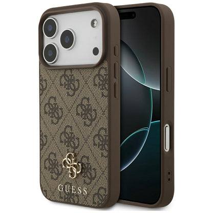 Θήκη MagSafe για Apple iPhone 17 Pro, Guess, 4G Small and Classic Logo, Καφέ