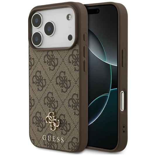 Θήκη MagSafe για Apple iPhone 17 Pro, Guess, 4G Small and Classic Logo, Καφέ