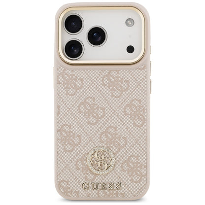 Θήκη MagSafe για Apple iPhone 17 Pro, Guess, 4G Strass Logo, Ροζ