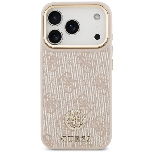 Θήκη MagSafe για Apple iPhone 17 Pro, Guess, 4G Strass Logo, Ροζ