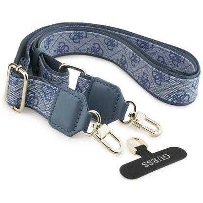 Θήκη MagSafe για Apple iPhone 17 Pro, Guess, 4G Strass Logo with Big Strap, Μπλε