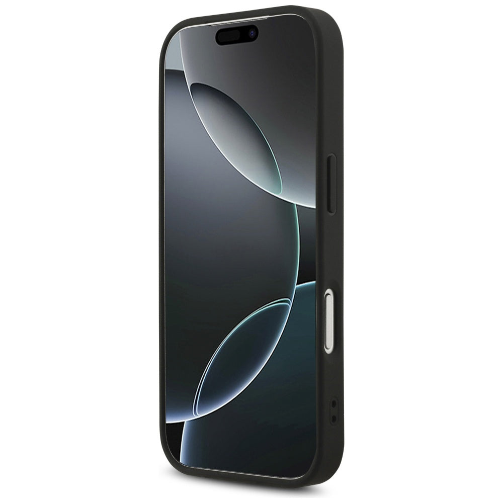 Θήκη MagSafe για Apple iPhone 17 Pro, Guess, 4G Triangle Strass, Μαύρη