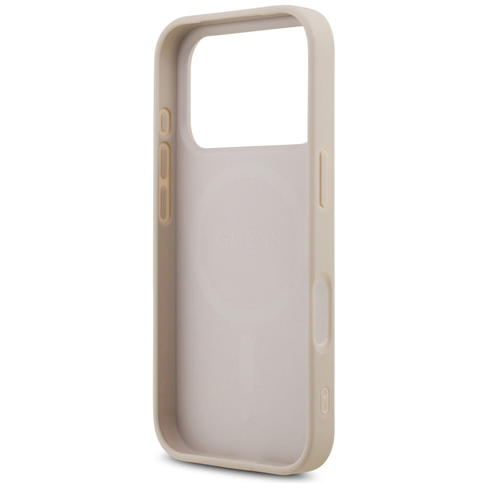 Θήκη MagSafe για Apple iPhone 17 Pro, Guess, 4G Triangle Strass, Ροζ