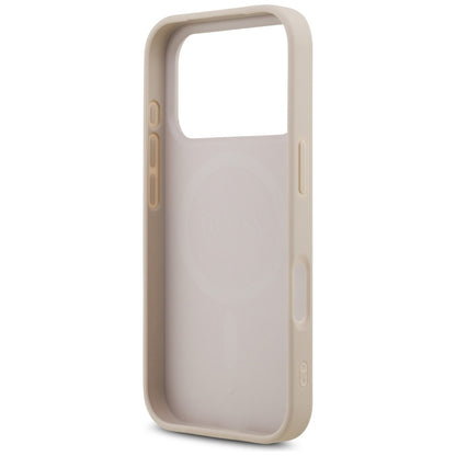 Θήκη MagSafe για Apple iPhone 17 Pro, Guess, 4G Triangle Strass, Ροζ