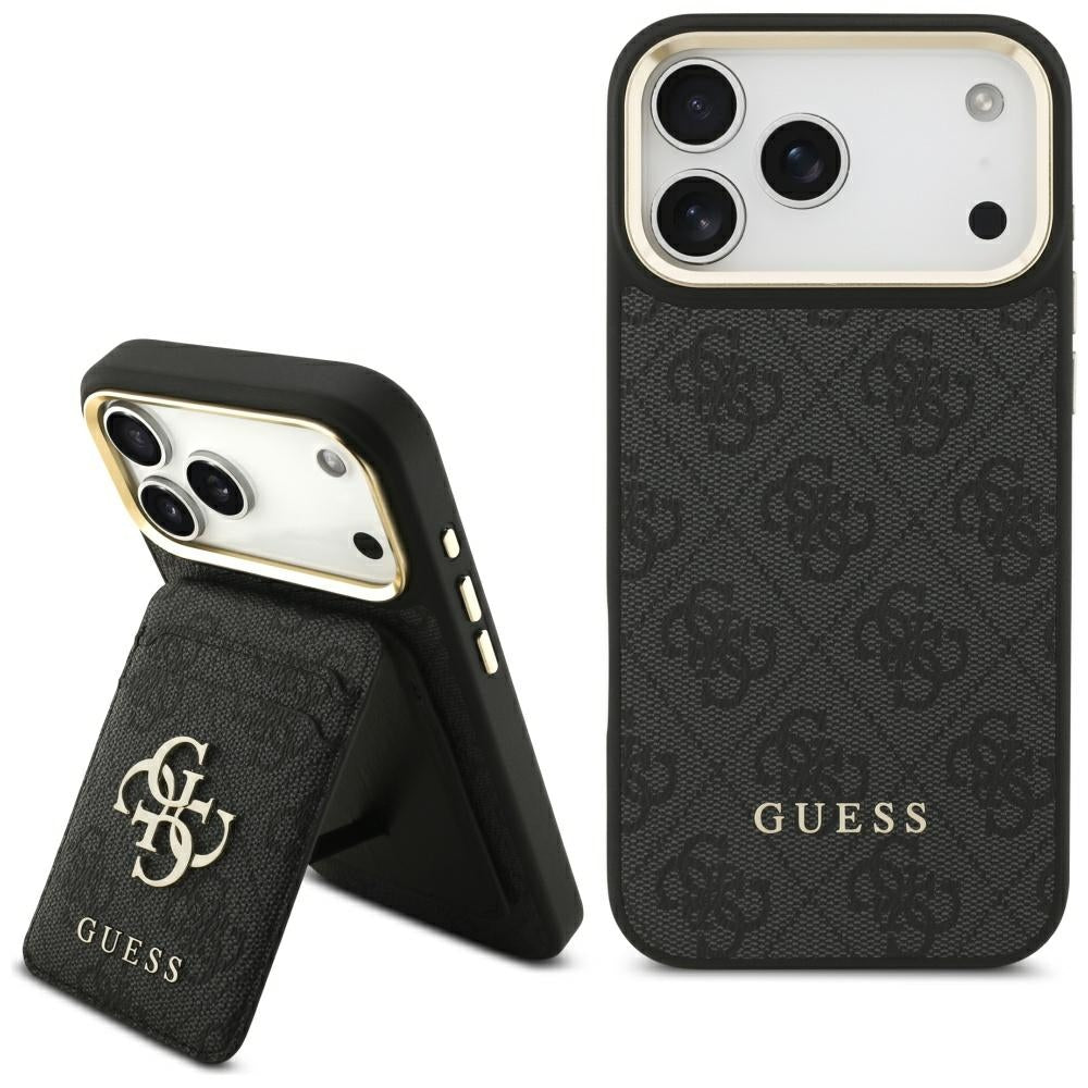 MagSafe Case for Apple iPhone 17 Pro, Guess, 4G Card Slot, Black