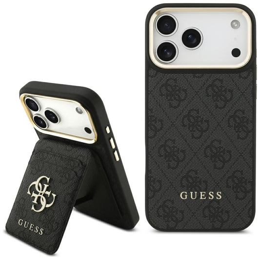 MagSafe Case for Apple iPhone 17 Pro, Guess, 4G Card Slot, Black